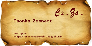 Csonka Zsanett névjegykártya