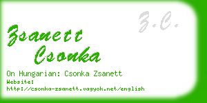 zsanett csonka business card